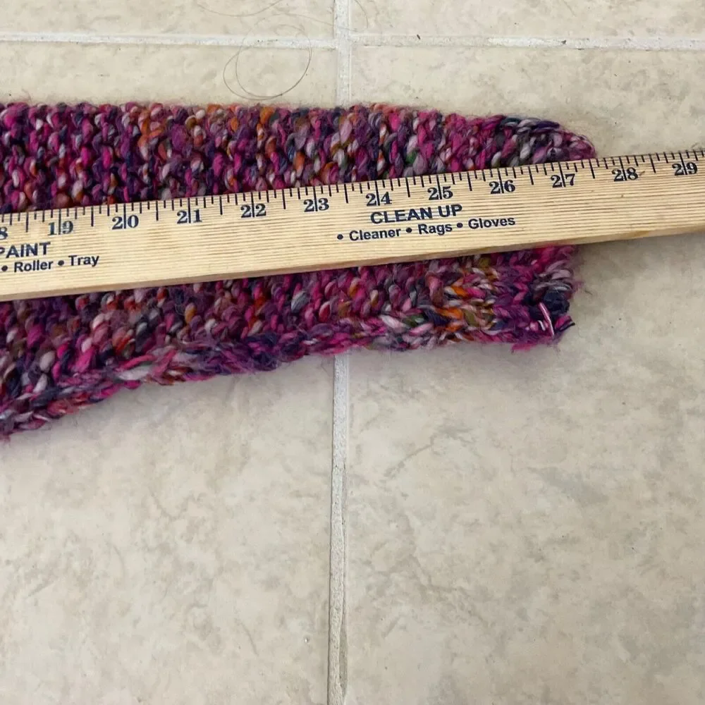 Free People sweater Women's Size S/P Purple Chunky Cable-Knit Wool Blend LS